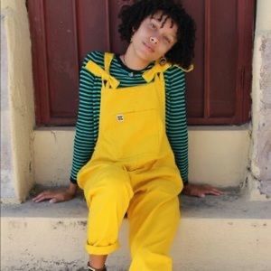 NWT Lucy & Yak Atlas Organic Heavy Twill Dungarees in Old Gold Yellow M30